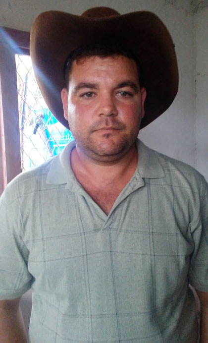 Ahmed Martín Díaz, campesino ganadero. Ahmed Martín Díaz, campesino ganadero, delegado al Congreso de la ANAP.