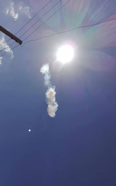 Explosión en el cielo de Pinar del Rí­o, Cuba, el 1 de febrero de 2019.