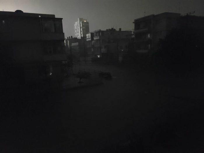 Imagen de la tormenta local que afecto a La Habana en la noche del 27 de enero de 2019.