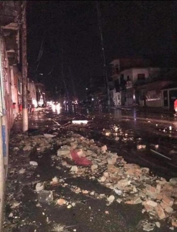 Imagen de la tormenta local que afecto a La Habana en la noche del 27 de enero de 2019.