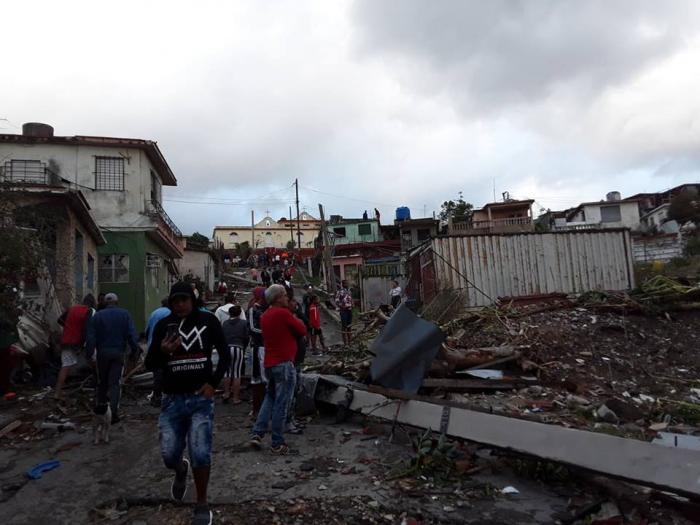 Daños por tornado que afectó a La Habana el 27 de enero de 2019.