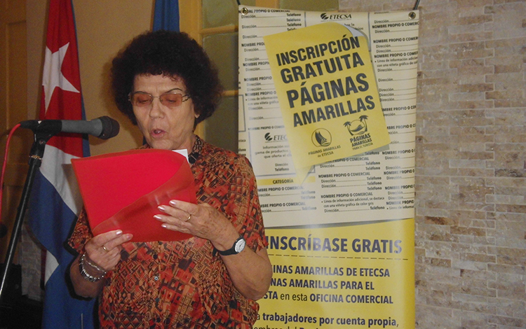 Geidy íguila Zamora, miembro de la Unión de Historiadores