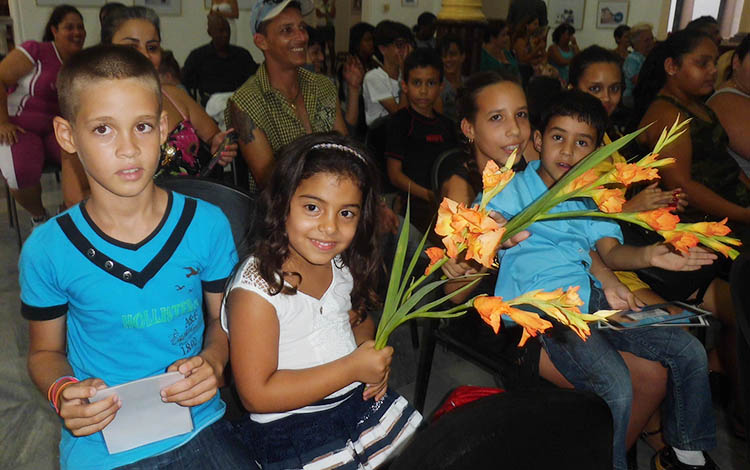 Niños participantes en el Festival Rodando Fantasías.