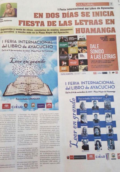 Diario de la Feria Internacional del Libro de Ayacucho, Perú.