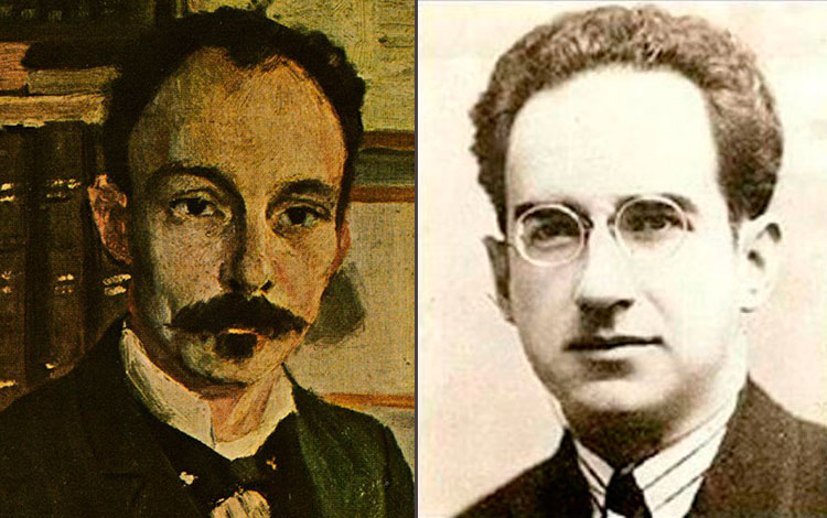 Fotos de José Martí y José Antonio Ramos.