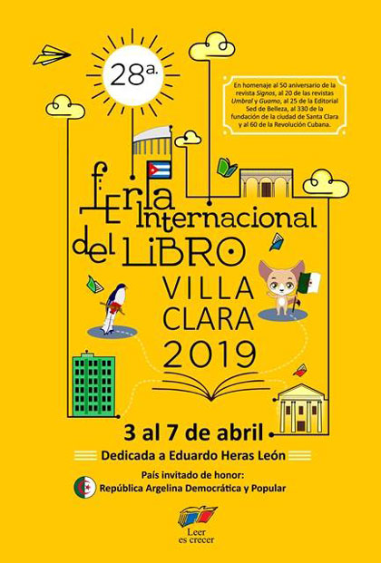 Cartel de la Feria del Libro Villa Clara 2019.