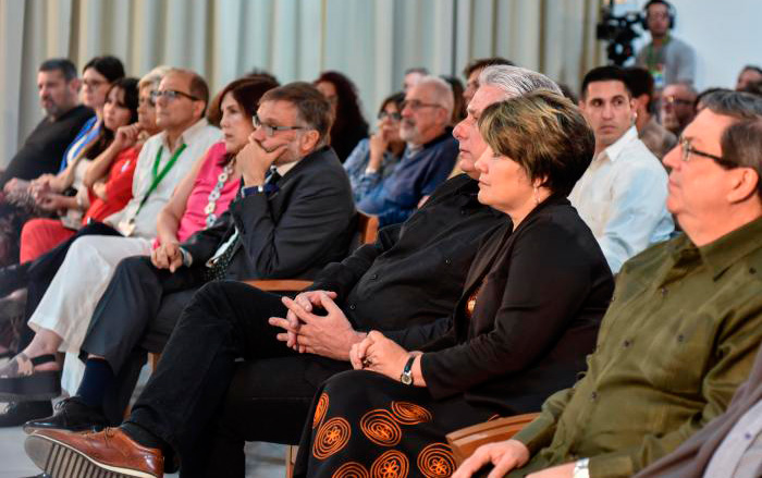 Presentación del libro de Cristina Fernández, vicepresidenta de Argentina; durante la 29 Feria Internacional del Libro de La Habana; en la Sala Nicolás Guillen de la Fortaleza de San Carlos de la Cabaña, con la presencia de Miguel Dí­az-Canel Bermúdez, presidente de la República de Cuba Foto: Ariel Cecilio Lemus