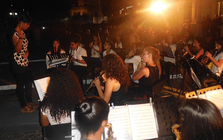 Banda de Conciertos de la Universidad de las Artes de Cuba.