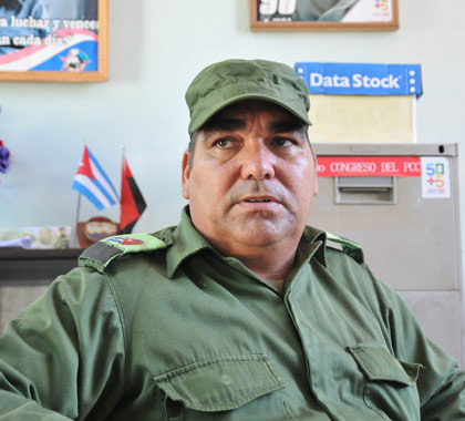 Roger Hidalgo, jefe de la Defensa Civil en Caibarién, Villa Clara. Roger Hidalgo, jefe de la Defensa Civil en Caibarién, Villa Clara.