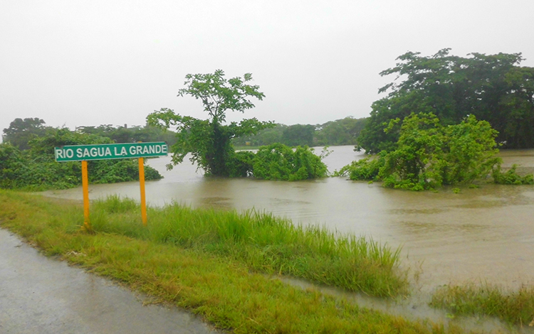 Crecida del rí­o Sagua la Grande.