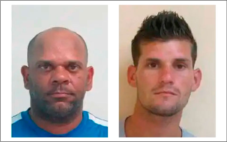 Panter Rodríguez y Yoel Prieto, autores de hechos vandálicos contra bustos de José Martí en La Habana.