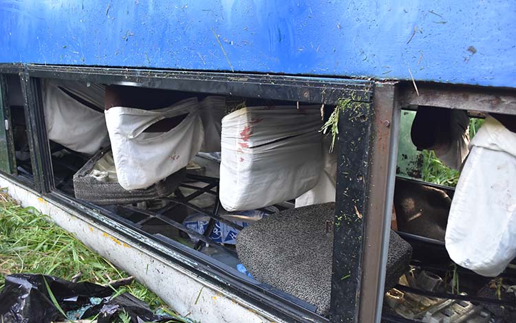 Accidente de tránsito en autopista, Placetas, Villa Clara