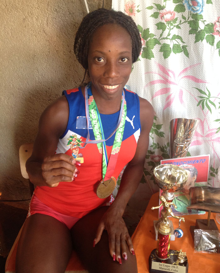 Yudileyvis Castillo Tumbarell, campeona del maratón de Marabana 2018.