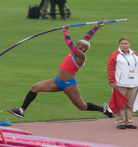 Yarisley Silva, oro en salto con garrocha en Lima 2019.