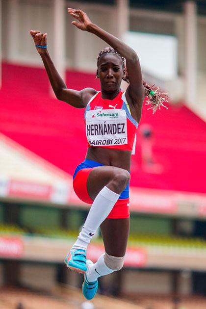 Zulia Hernández Bonne, atleta cubana de triple salto.