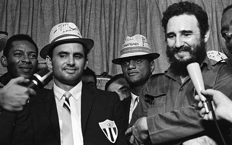 Owen Blandino junto a Fidel