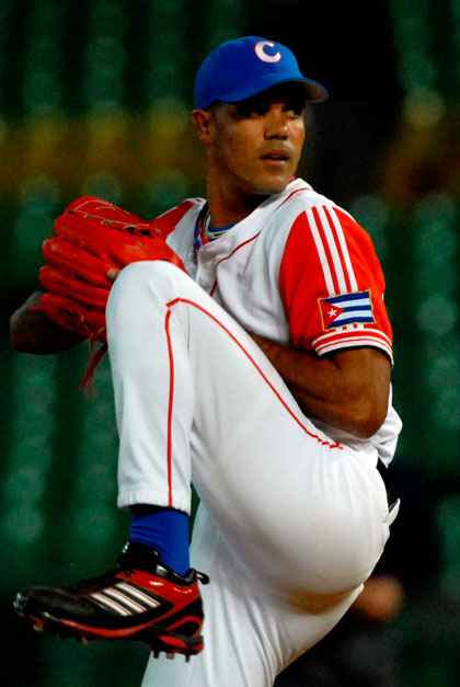 MIguel Alfredo González, pitcher cubano fallecido en accidente de tránsito el 24 de noviembre de 2017.