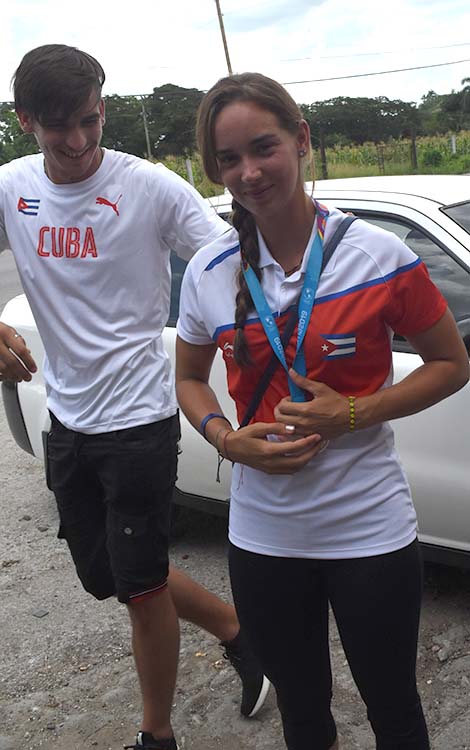 Reinier Carrera, medallista de plata en los Panamericanos de Lima 2019, y su novia Lannerys Díaz. Reinier Carrera, medallista de plata en los Panamericanos de Lima 2019, y su novia Lannerys Díaz.