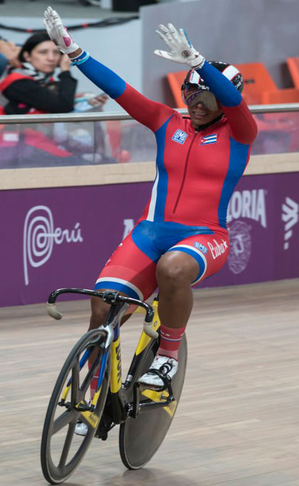 Lisandra Guerra, plata en el keirin de los Panamericanos de Lima 2918.
