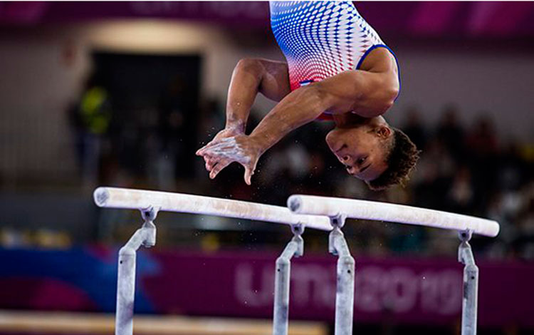 Ariam Vergara, gimnasta de Villa Clara, en los Panamericanos de LIma 2019.