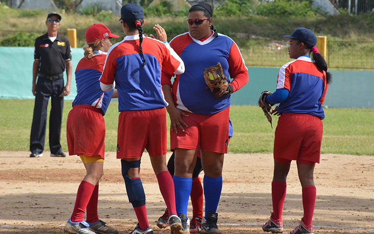 Jugadoras del equipo Villa Clara de softbol.