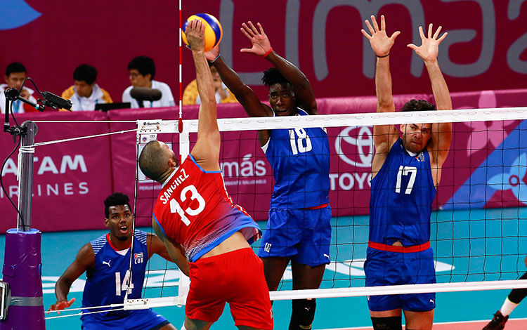 Cuba contra Puerto Rico en los Panamericanos de Lima 2019.
