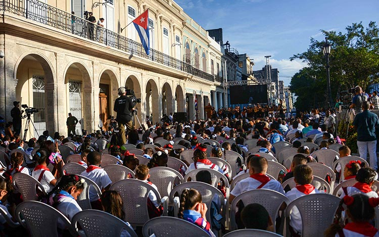 Acto naciional por el inicio del curso 2018-2019, escuela Rafael Marí­a de Mendive, La Habana.
