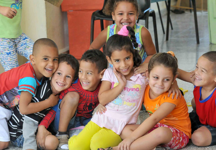 Niños del Círculo Infantil Meñique de Corralillo
