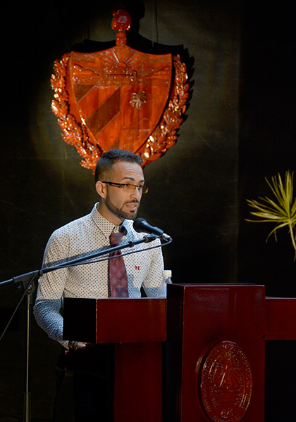 Adrián Alejandro Espinosa Anión, graduado más integral de la Universidad Central Marta Abreu de Las Villas.