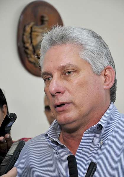 Miguel Dí­az-Canel Bermúdez, primer vicepresidente de Cuba.