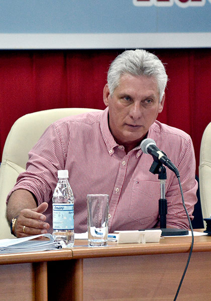 Miguel Dí­az-Canel en conclusiones de visita