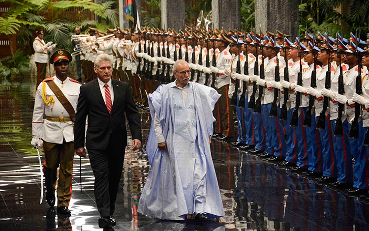 Miguel Díaz-Canel Bermúdez y Brahim Ghali.