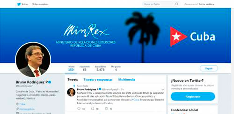 Twitter Bruno Rodríguez