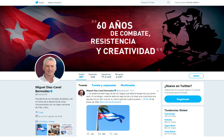 Tuit de Miguel Díaz-Canel sobre victoria de los cubanos.