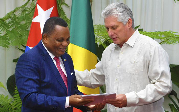 Díaz-Canel y Canciller de la república del Congo