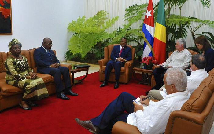 Dí­az-Canel y Canciller de la República del Congo