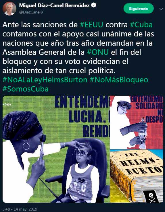 Twitter de Dí­az-Canel