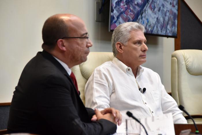 Miguel Dí­az-Canel en Mesa Redonda