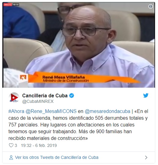 Tweet de René Mesa
