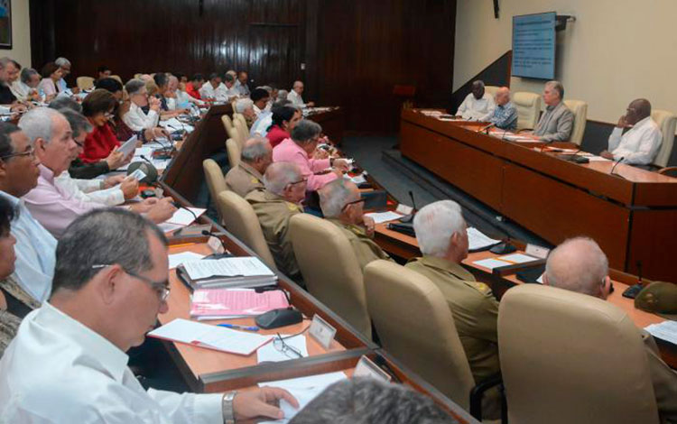 Reunión del Consejo de Ministros de Cuba.