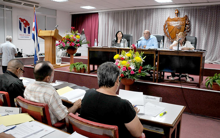 Sesión de la Asamblea Provincial del Poder Popular de Villa Clara.