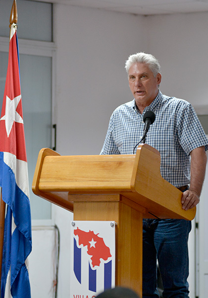 Miguel Dí­az-Canel en Villa Clara
