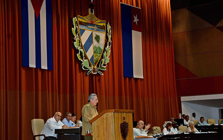 Raúl Castro Ruz en Asamblea del Poder Popular.