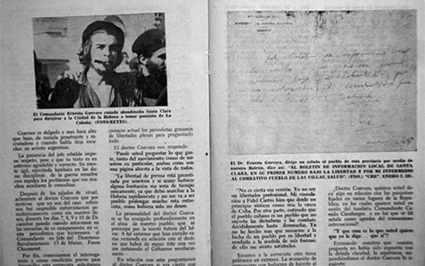 Fragmento de entrevista al Che publicada por Boletín de Santa Clara.,