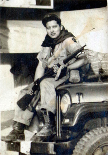 José Rafael (Chino) Hung Oropesa en Fomento en diciembre de 1958.