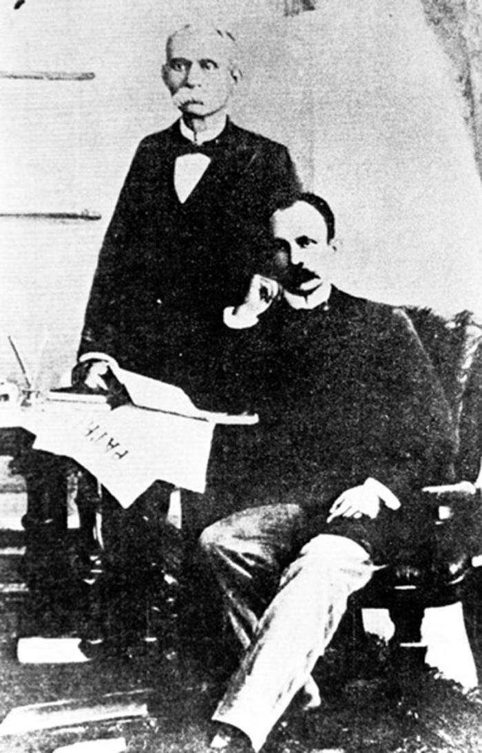 José Martí­ y Máximo Gómez en Montecristi.