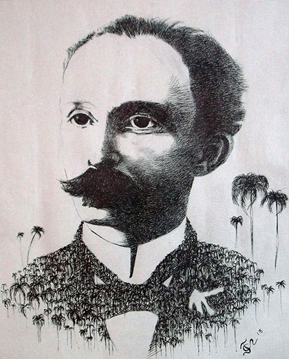 Ilustración sobre José Martí­.