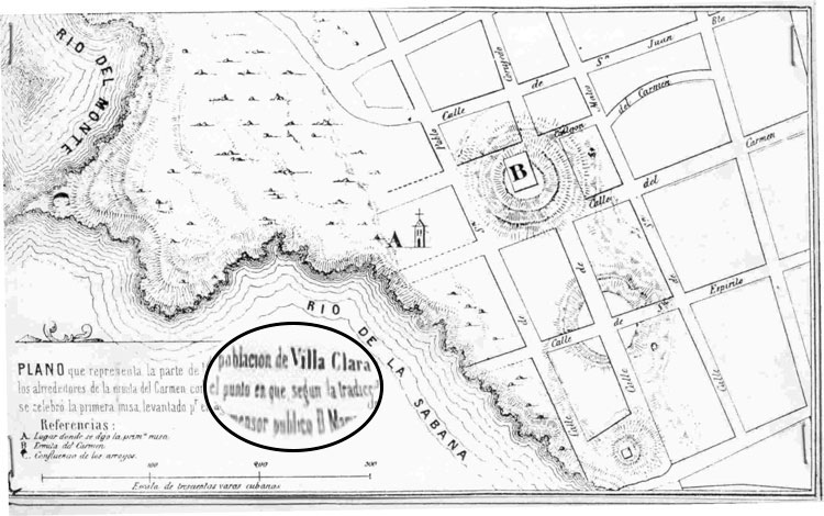 Plano antiguo de la ciudad de Santa Clara. Plano antiguo de la ciudad de Santa Clara.