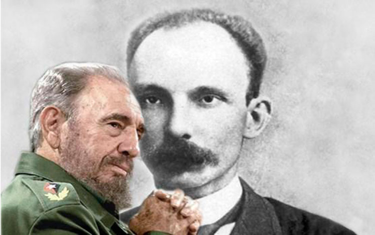 José Martí y Fidel Castro.