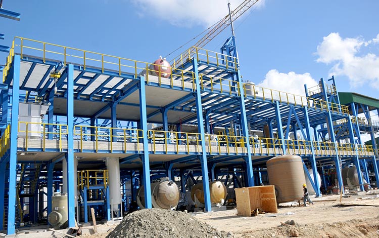 Nueva Planta Cloro Sosa en construcción: